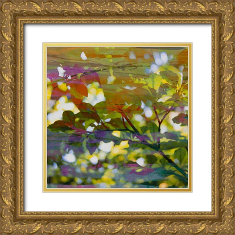 Abstract Leaf Study II Gold Ornate Wood Framed Art Print with Double Matting by Jasper, Sisa