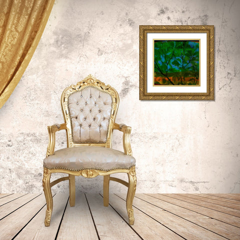 Abstract Leaf Study V Gold Ornate Wood Framed Art Print with Double Matting by Jasper, Sisa