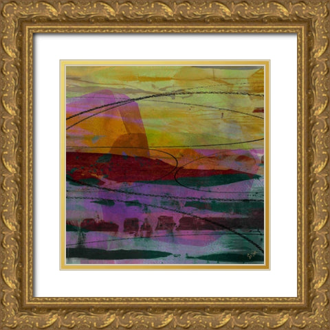 Impression III Gold Ornate Wood Framed Art Print with Double Matting by Jasper, Sisa