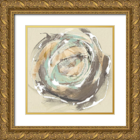 Flora I Gold Ornate Wood Framed Art Print with Double Matting by Jasper, Sisa