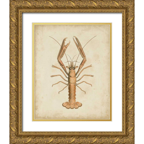 Crustaceans I Gold Ornate Wood Framed Art Print with Double Matting by Sowerby, James