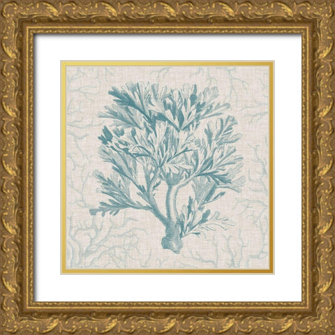 Coral Motif I Gold Ornate Wood Framed Art Print with Double Matting by Vision Studio