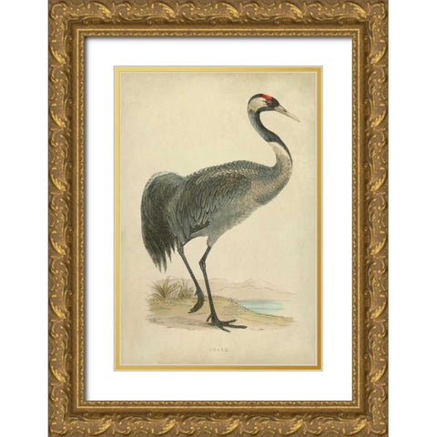Morris Crane I Gold Ornate Wood Framed Art Print with Double Matting by Morris