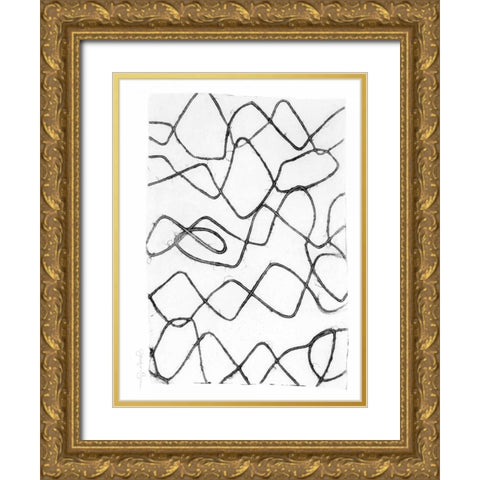 Frequency I Gold Ornate Wood Framed Art Print with Double Matting by Goldberger, Jennifer