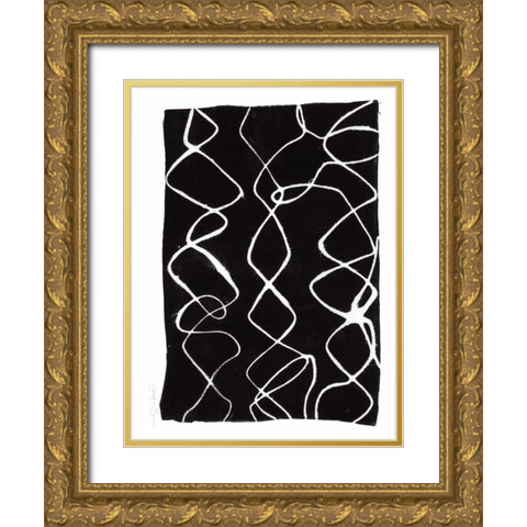 Frequency VI Gold Ornate Wood Framed Art Print with Double Matting by Goldberger, Jennifer