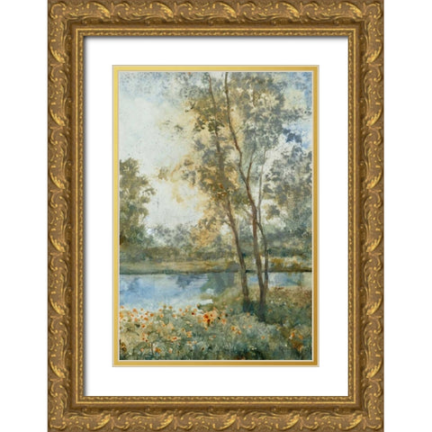 Ethereal Waters II Gold Ornate Wood Framed Art Print with Double Matting by OToole, Tim