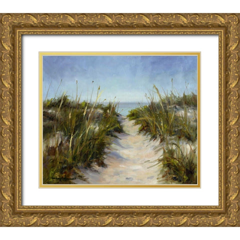 Seagrass and Sand Gold Ornate Wood Framed Art Print with Double Matting by Chenault, Barbara