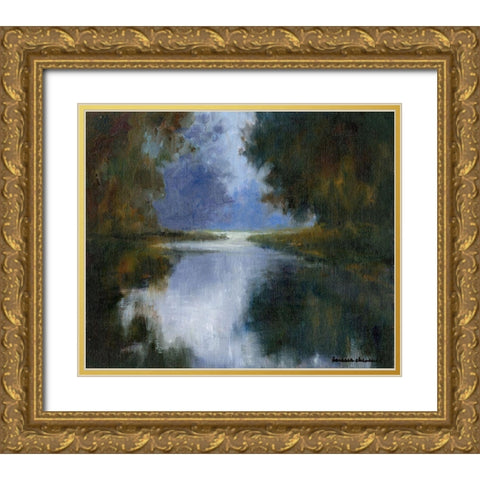 Morning Mist Gold Ornate Wood Framed Art Print with Double Matting by Chenault, Barbara