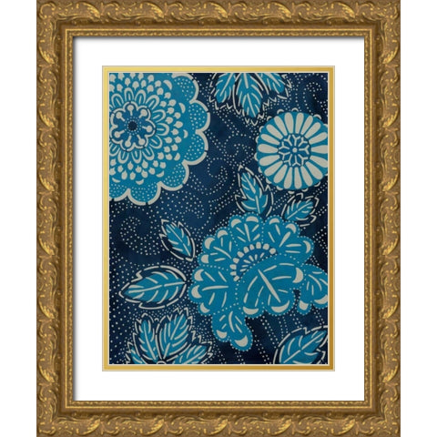 Indigo Constellation I Gold Ornate Wood Framed Art Print with Double Matting by Zarris, Chariklia