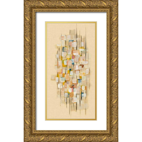 City Map I Gold Ornate Wood Framed Art Print with Double Matting by McMullen, Charles