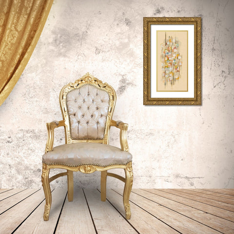 City Map II Gold Ornate Wood Framed Art Print with Double Matting by McMullen, Charles