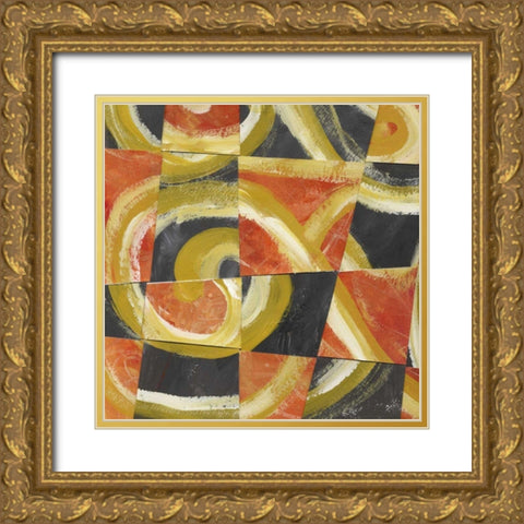 Fire and Slate I Gold Ornate Wood Framed Art Print with Double Matting by Choate, Lisa