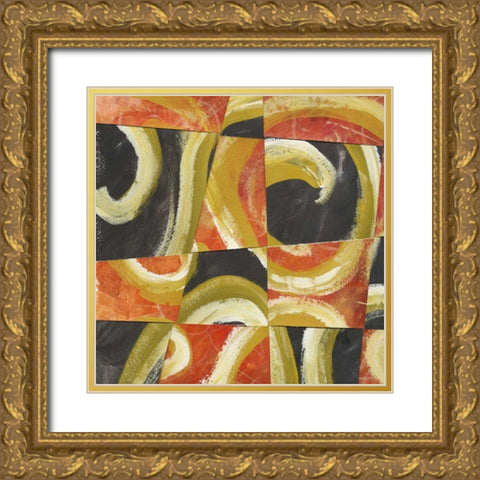 Fire and Slate II Gold Ornate Wood Framed Art Print with Double Matting by Choate, Lisa