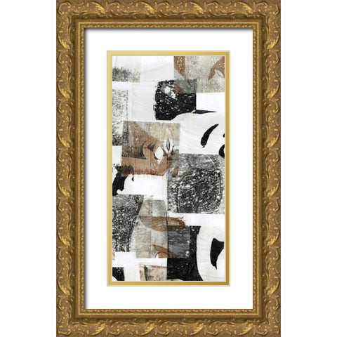 Reconstructed I Gold Ornate Wood Framed Art Print with Double Matting by Goldberger, Jennifer