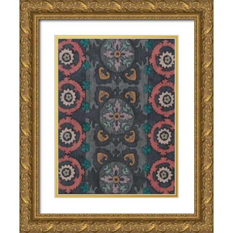 Sarkara Suzani II Gold Ornate Wood Framed Art Print with Double Matting by Zarris, Chariklia