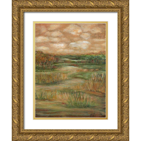 Autumn Sky II Gold Ornate Wood Framed Art Print with Double Matting by Crawford, Beverly