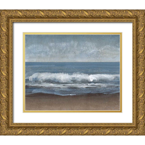Lingering Grey I Gold Ornate Wood Framed Art Print with Double Matting by OToole, Tim