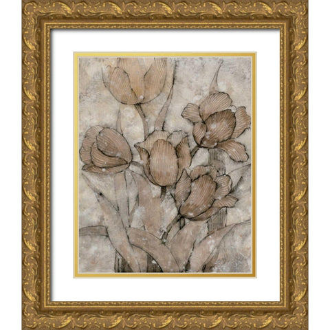 Grace I Gold Ornate Wood Framed Art Print with Double Matting by OToole, Tim