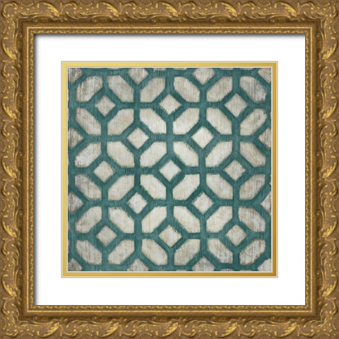 Spectrum Symmetry IX Gold Ornate Wood Framed Art Print with Double Matting by Zarris, Chariklia