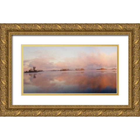The Islands Panorama Gold Ornate Wood Framed Art Print with Double Matting by Head, Danny