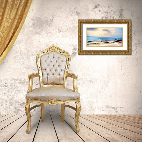 Heading to Sea Gold Ornate Wood Framed Art Print with Double Matting by Head, Danny