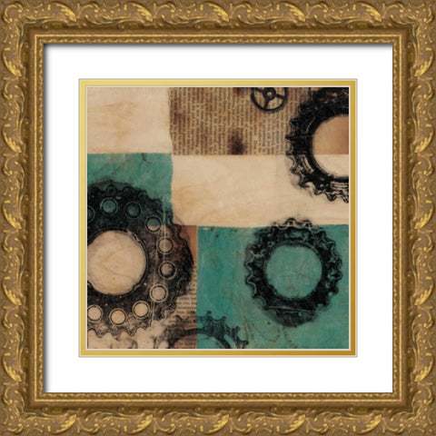 Machinery II Gold Ornate Wood Framed Art Print with Double Matting by Goldberger, Jennifer