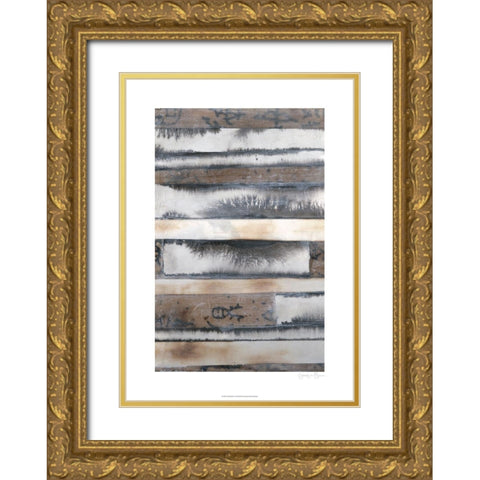 Earth and Smoke I Gold Ornate Wood Framed Art Print with Double Matting by Goldberger, Jennifer