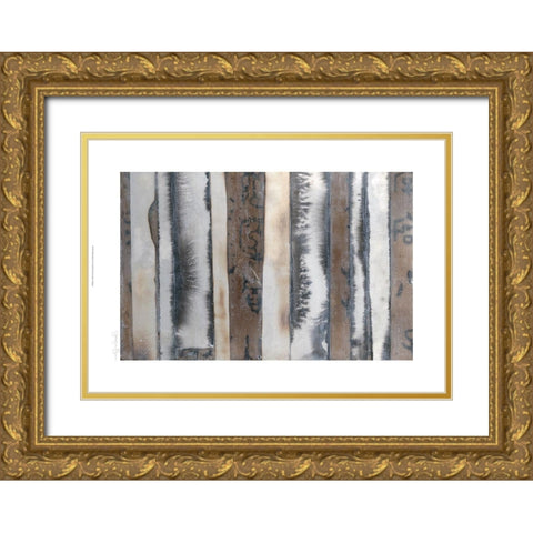 Earth and Smoke II Gold Ornate Wood Framed Art Print with Double Matting by Goldberger, Jennifer