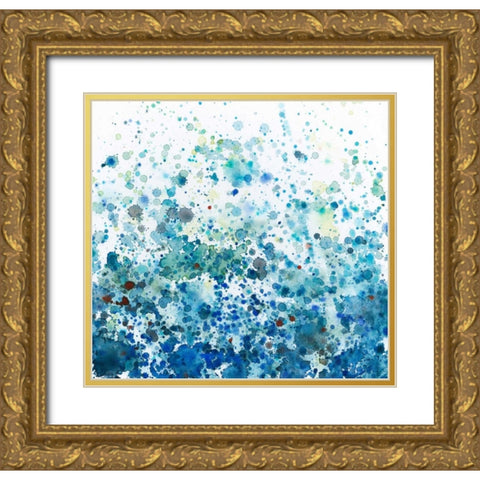 Speckled Sea I Gold Ornate Wood Framed Art Print with Double Matting by Meagher, Megan