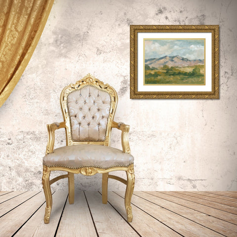 Impasto Landscape I Gold Ornate Wood Framed Art Print with Double Matting by Harper, Ethan