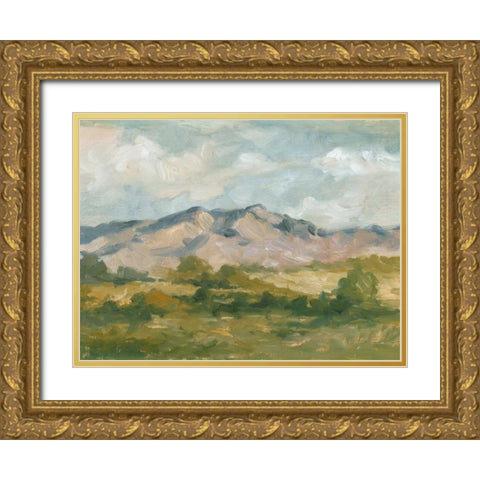 Impasto Landscape I Gold Ornate Wood Framed Art Print with Double Matting by Harper, Ethan