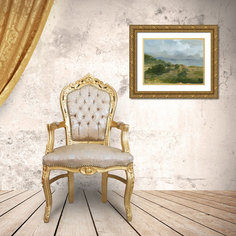 Impasto Landscape IV Gold Ornate Wood Framed Art Print with Double Matting by Harper, Ethan