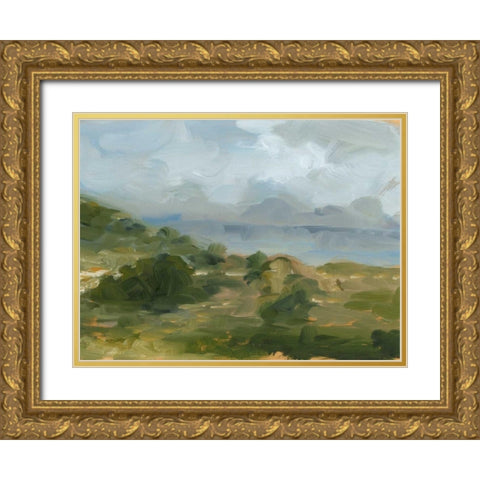 Impasto Landscape IV Gold Ornate Wood Framed Art Print with Double Matting by Harper, Ethan