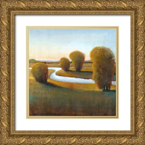 Afternoon Light V Gold Ornate Wood Framed Art Print with Double Matting by OToole, Tim