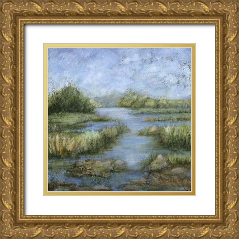 Marshland I Gold Ornate Wood Framed Art Print with Double Matting by Crawford, Beverly