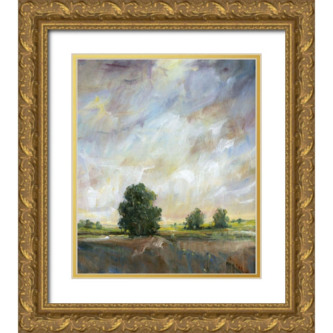 Amber Glow I Gold Ornate Wood Framed Art Print with Double Matting by OToole, Tim