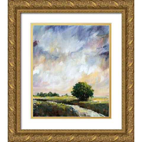 Amber Glow II Gold Ornate Wood Framed Art Print with Double Matting by OToole, Tim