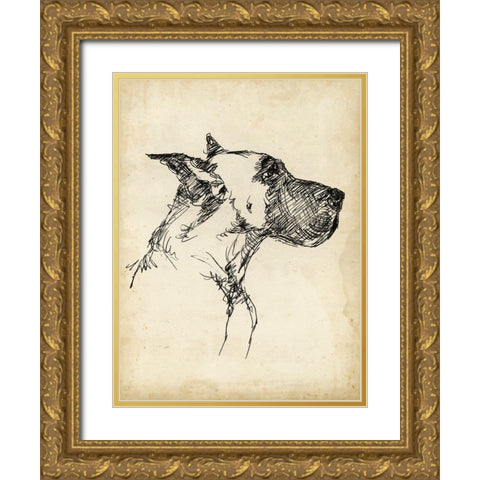 Breed Studies IV Gold Ornate Wood Framed Art Print with Double Matting by Harper, Ethan