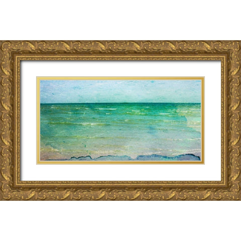 Crystal Coast Gold Ornate Wood Framed Art Print with Double Matting by Ilosky, Pam