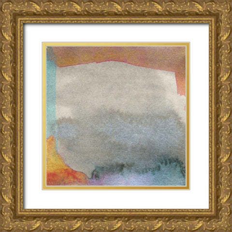 Frosted Glass V Gold Ornate Wood Framed Art Print with Double Matting by Ludwig, Alicia