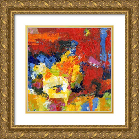 Race Day Gold Ornate Wood Framed Art Print with Double Matting by Bothne, Janet