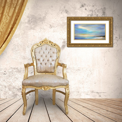 April Sky Gold Ornate Wood Framed Art Print with Double Matting by Finch, Sheila