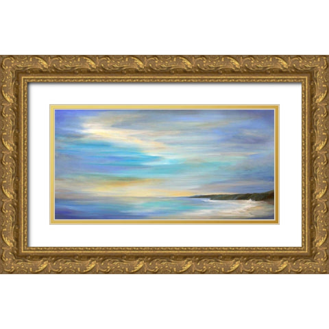April Sky Gold Ornate Wood Framed Art Print with Double Matting by Finch, Sheila