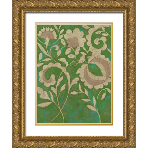 Flourishing Vine I Gold Ornate Wood Framed Art Print with Double Matting by Zarris, Chariklia