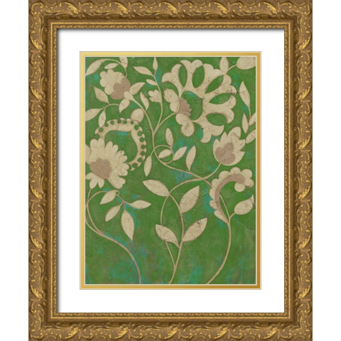 Flourishing Vine II Gold Ornate Wood Framed Art Print with Double Matting by Zarris, Chariklia