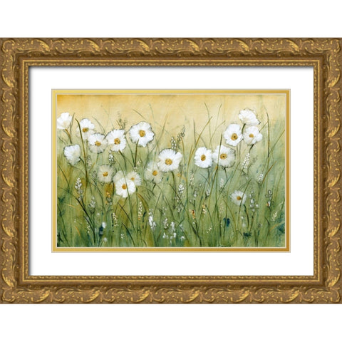 Daisy Spring II Gold Ornate Wood Framed Art Print with Double Matting by OToole, Tim