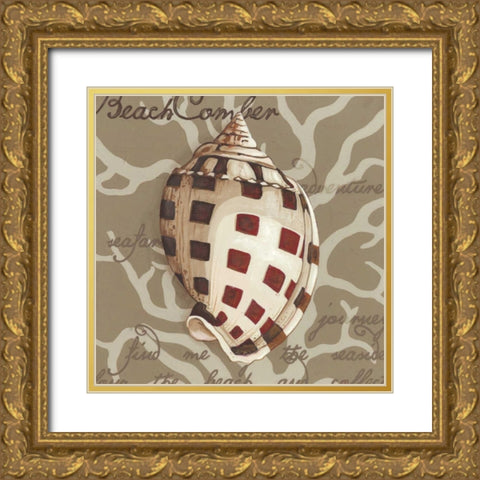 Seaside Sonnet I Gold Ornate Wood Framed Art Print with Double Matting by Vess, June Erica