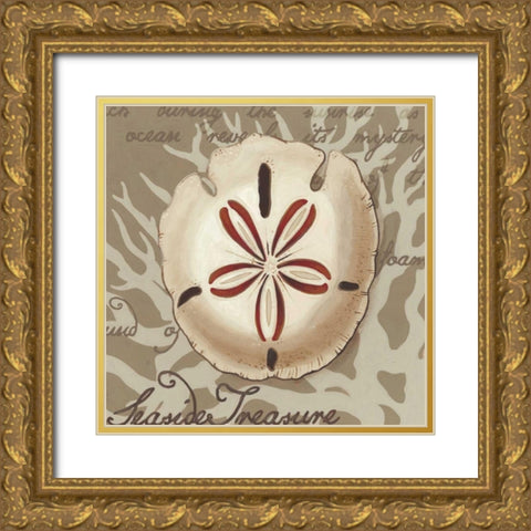 Seaside Sonnet III Gold Ornate Wood Framed Art Print with Double Matting by Vess, June Erica