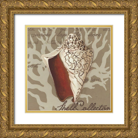 Seaside Sonnet IV Gold Ornate Wood Framed Art Print with Double Matting by Vess, June Erica