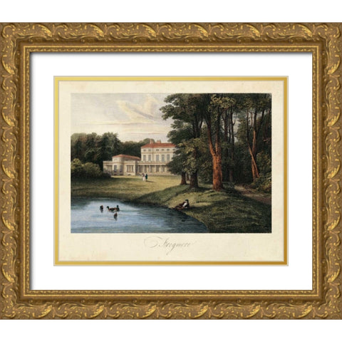 The English Countryside I Gold Ornate Wood Framed Art Print with Double Matting by Hakewill, James